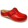 leon damen lederclogs-902-rot