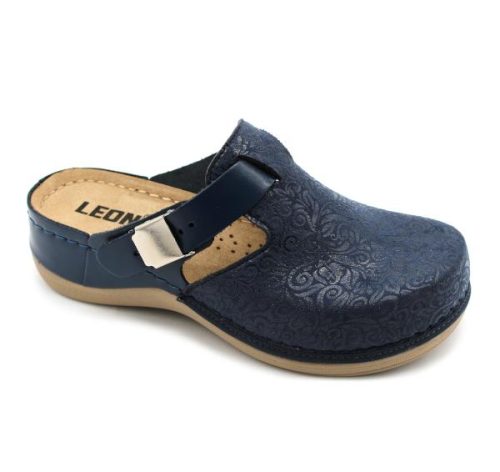 leon elastischer damenclogs-903-blau
