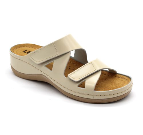 leon damen lederschuhe-906-beige