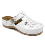 leon damen lederclog 900 weiß